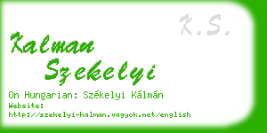 kalman szekelyi business card